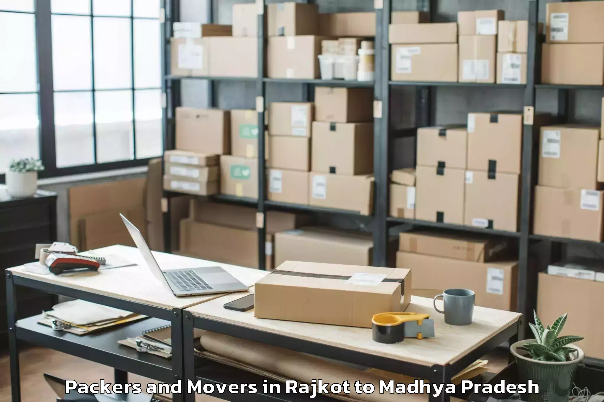 Book Rajkot to Khajuraho Airport Hjr Packers And Movers